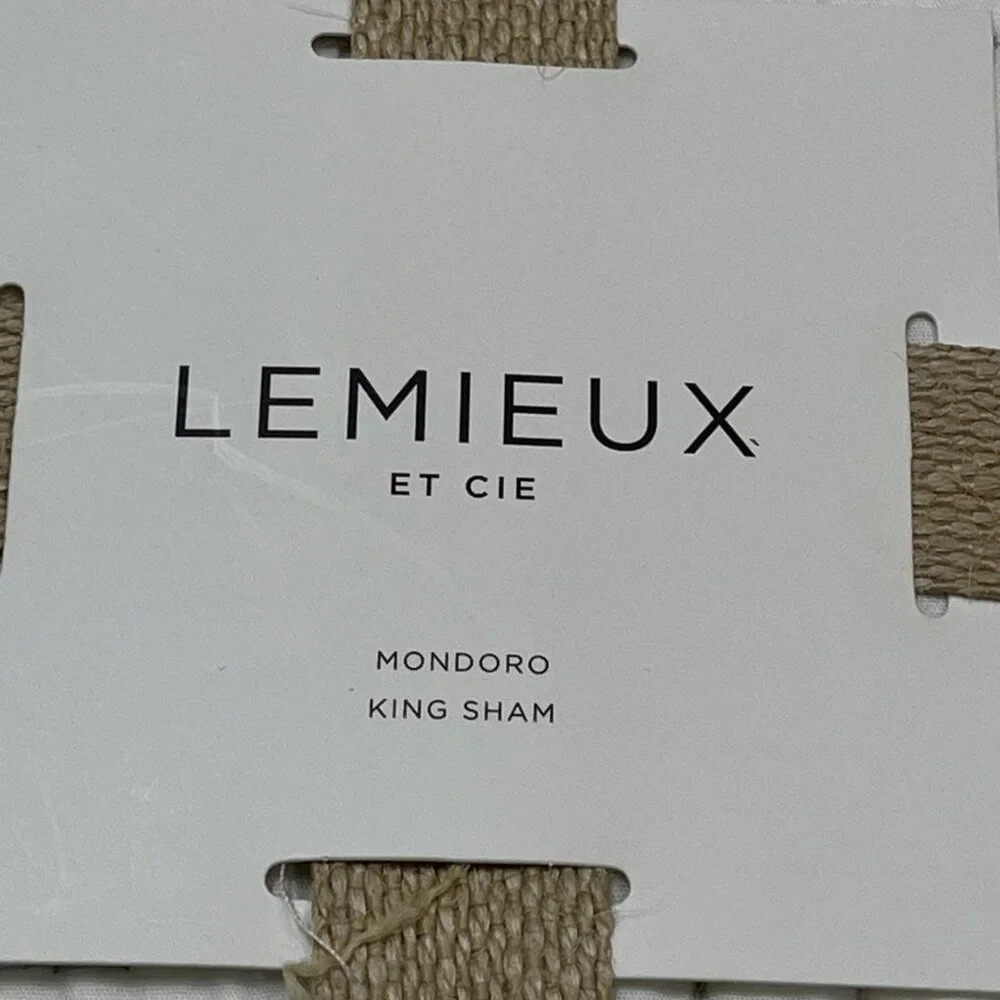 Lemieux Et Cie Mondoro Pillow Sham Standard White Stitched Clean Neutral Classic